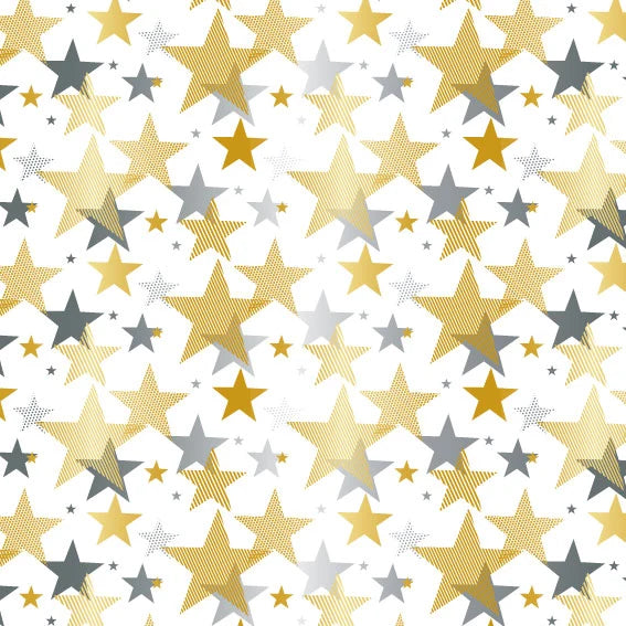 Papier cadeau étoile métallique