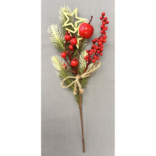 Christmas Spray with Stars - 12"