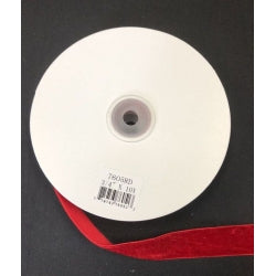 Ruban de velours rouge - 2,5 cm