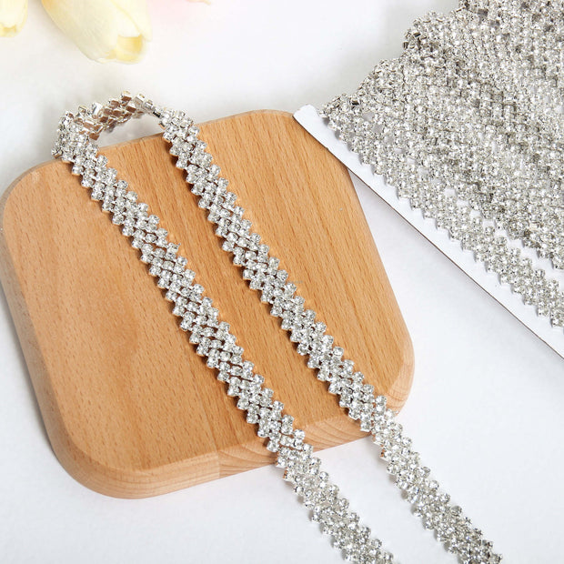 Crystal Rhinestone Trim | Diamond Pattern