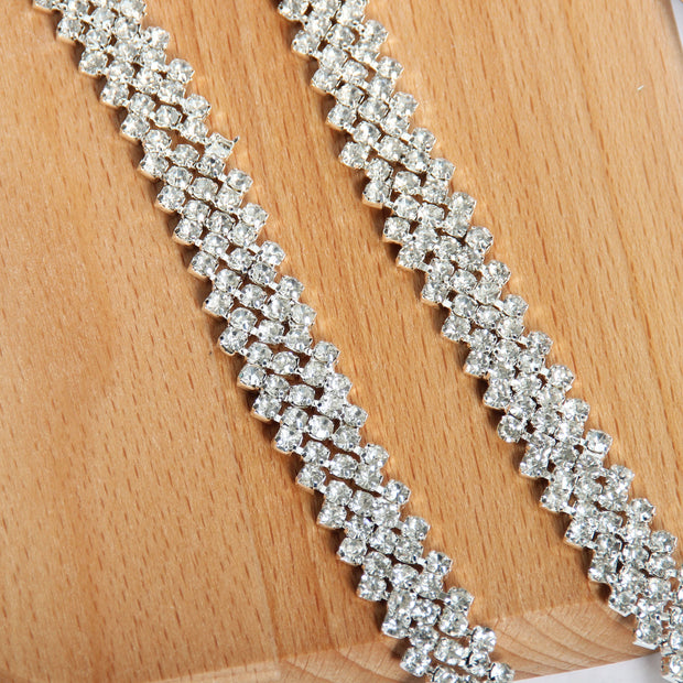 Crystal Rhinestone Trim | Diamond Pattern