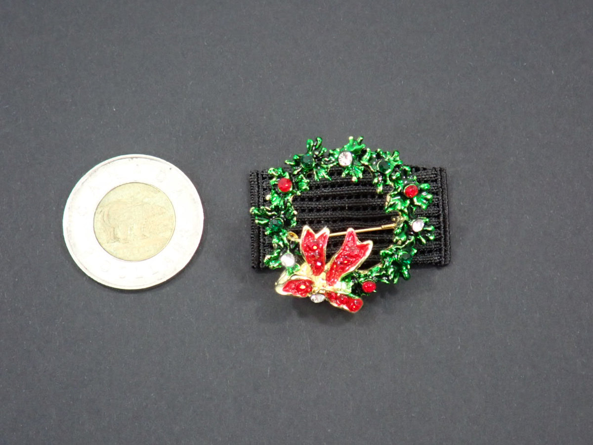 Broches, thème Noël, strass (+ options)