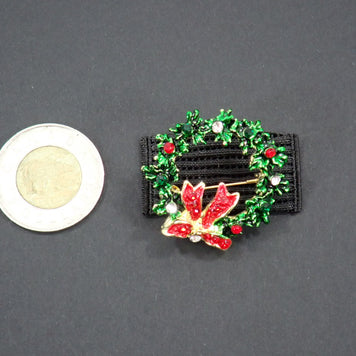 Broches, thème Noël, strass (+ options)