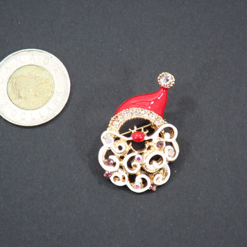 Broches, thème Noël, strass (+ options)