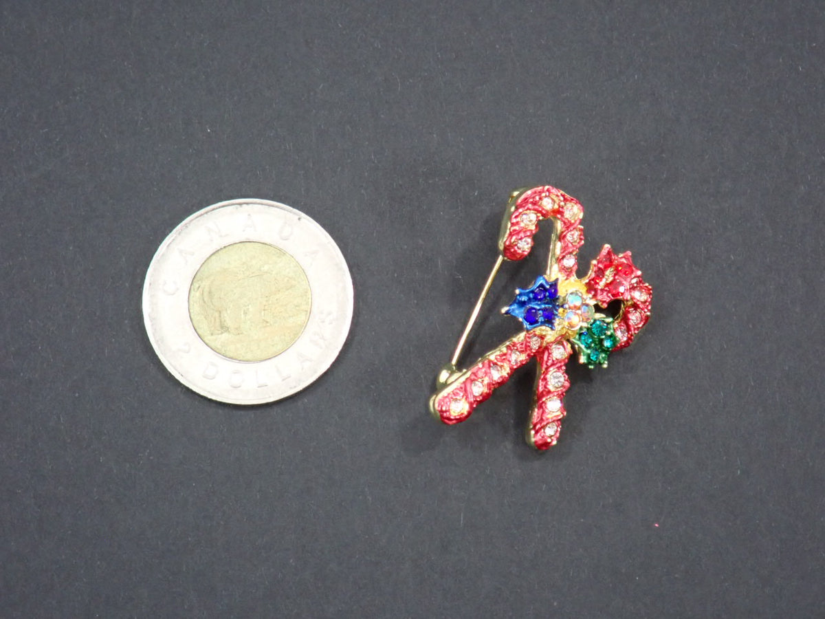 Broches, thème Noël, strass (+ options)