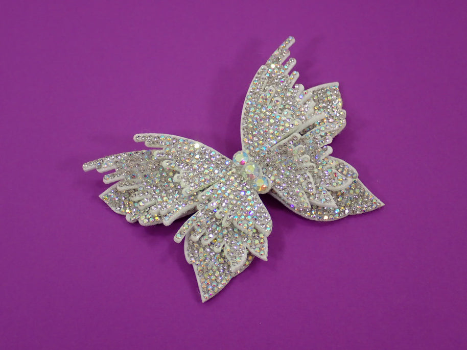 Applique papillon en strass - 3D (+ Options)