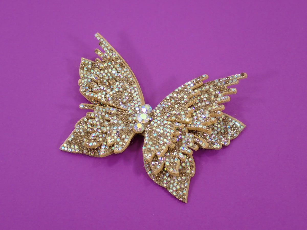 Applique papillon en strass - 3D (+ Options)