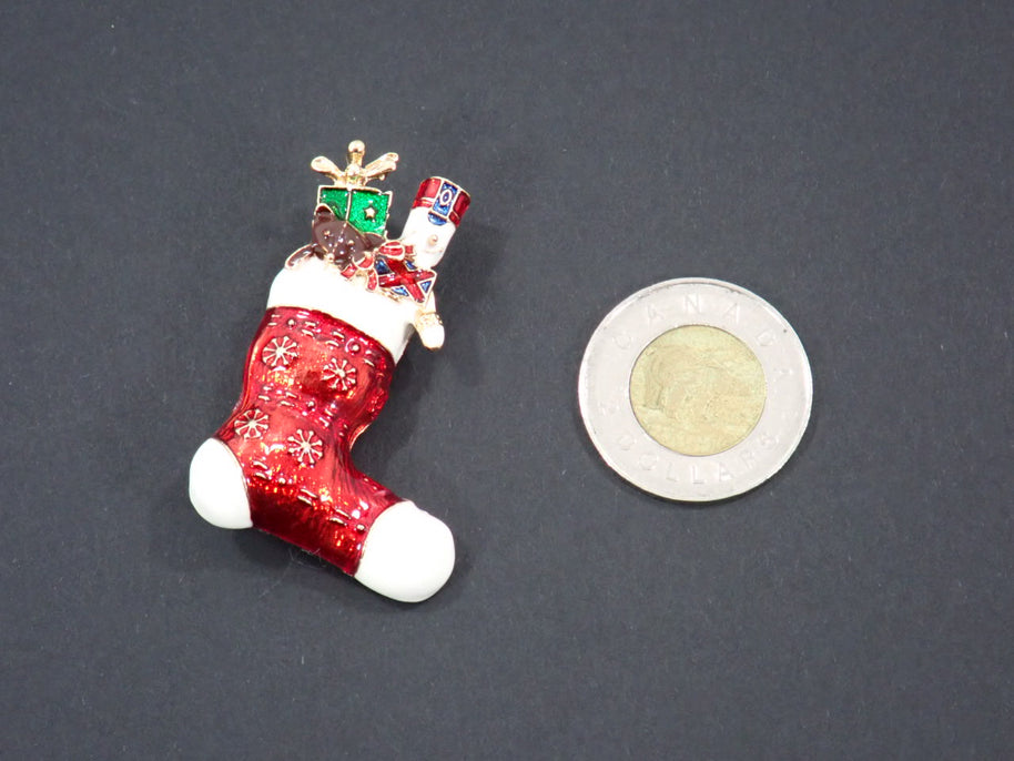 Broches, thème Noël, strass (+ options)