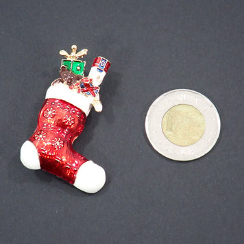 Broches, thème Noël, strass (+ options)