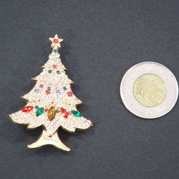 Broches, thème Noël, strass (+ options)