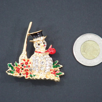 Broches, thème Noël, strass (+ options)