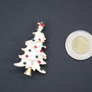 Broches, thème Noël, strass (+ options)