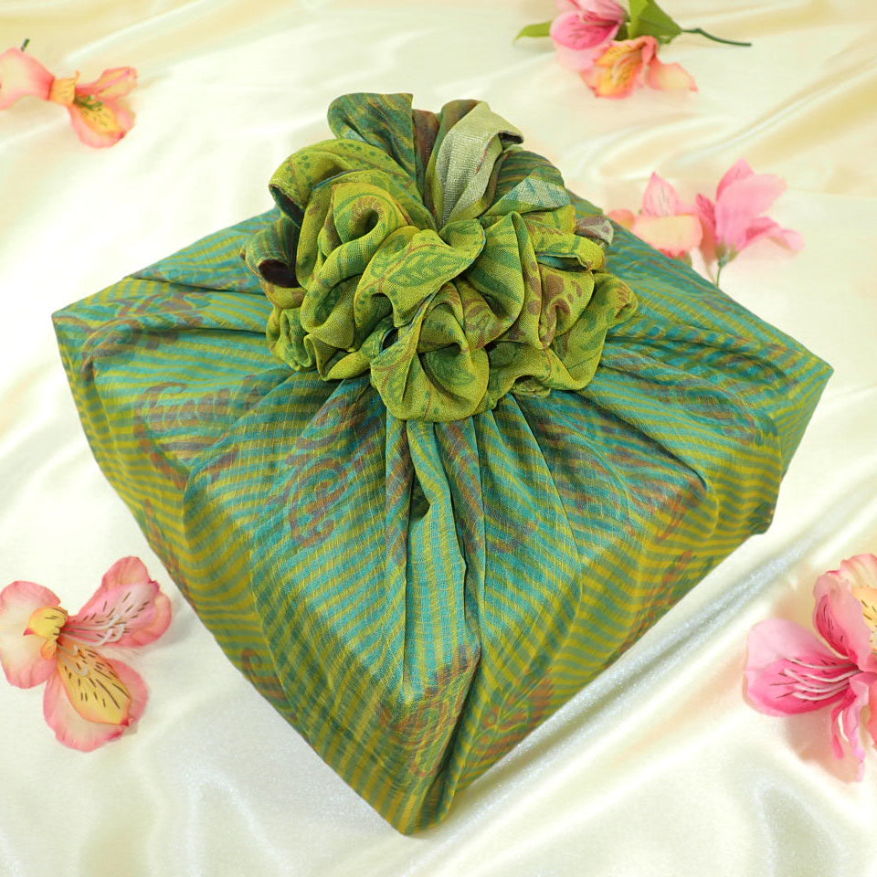 Emballage en tissu Furoshiki - Jusqu'à 74 cm x 74 cm