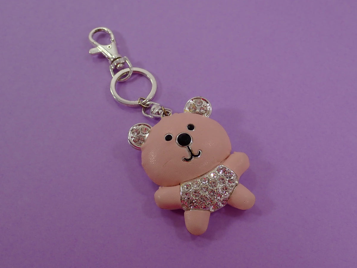 Pink Teddy Bear With Rhinestone Crystals