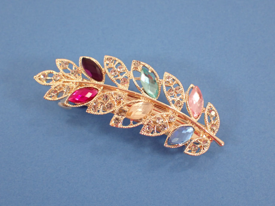 Crystal Leaf Clip