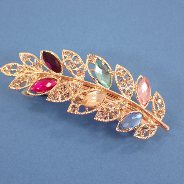 Crystal Leaf Clip