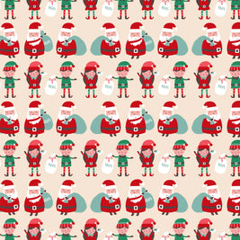 Santa and Snowflakes - Double-Sided Christmas Paper