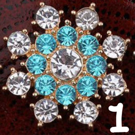 Crystal Snowflake Flatback Cabochon with Blue Accents (+ Options)