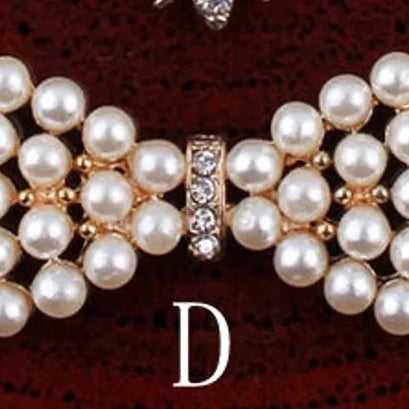 Pearl and Crystal Bowtie,  Flatback Cabochon