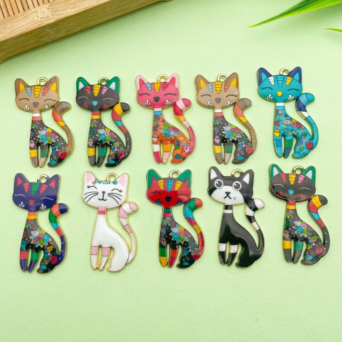 Cartoon Cat Charms (+ Options)