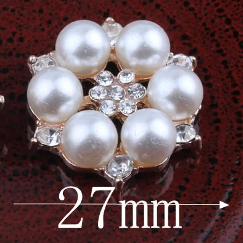 Pearl and Crystal Flatback Cabochon (+ Options)