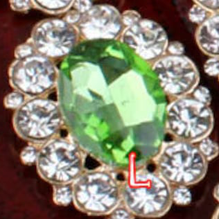 Large Faceted Flatback Cabochon with Rhinestone Accents (+ Options)