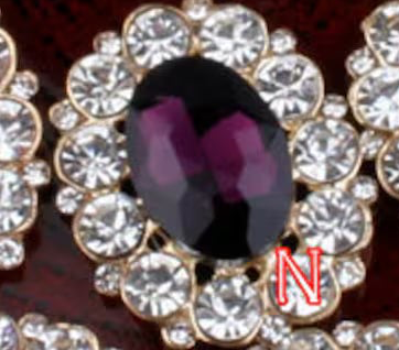 Large Faceted Flatback Cabochon with Rhinestone Accents (+ Options)