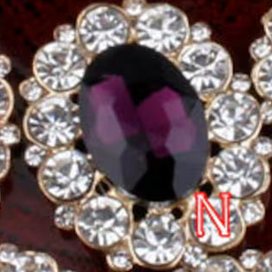 Large Faceted Flatback Cabochon with Rhinestone Accents (+ Options)