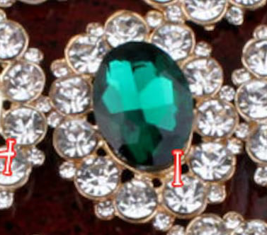 Large Faceted Flatback Cabochon with Rhinestone Accents (+ Options)