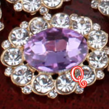 Large Faceted Flatback Cabochon with Rhinestone Accents (+ Options)