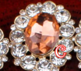 Large Faceted Flatback Cabochon with Rhinestone Accents (+ Options)