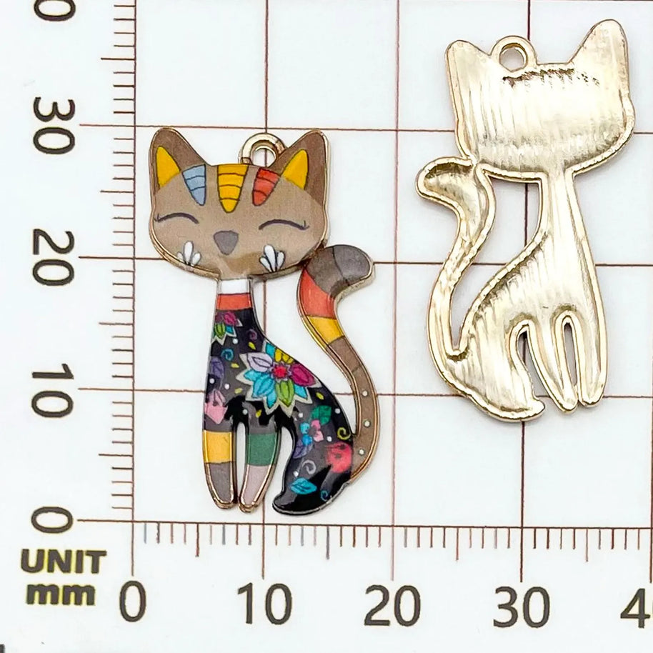 Cartoon Cat Charms (+ Options)